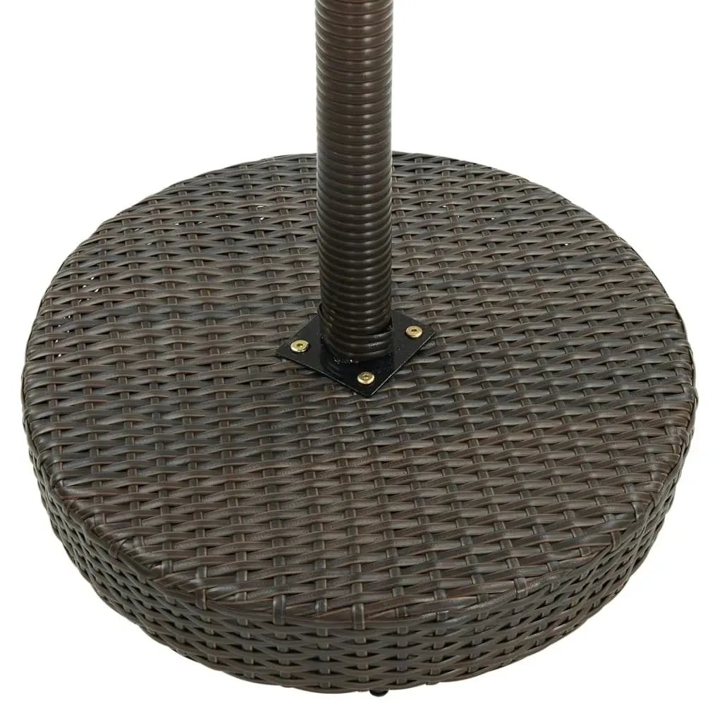 Garden Table Brown 60.5x106 cm Poly Rattan 45855