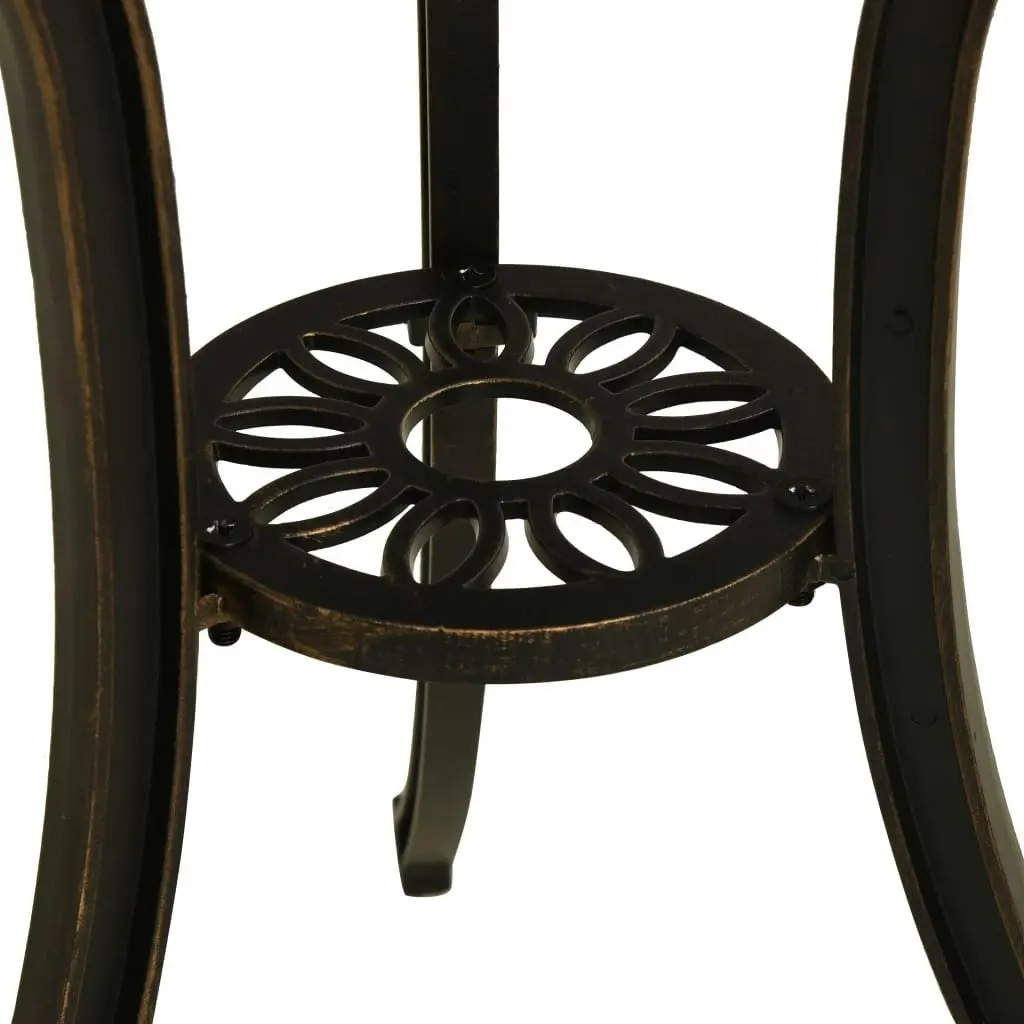 Garden Table Bronze 62x62x65 cm Cast Aluminium 315579