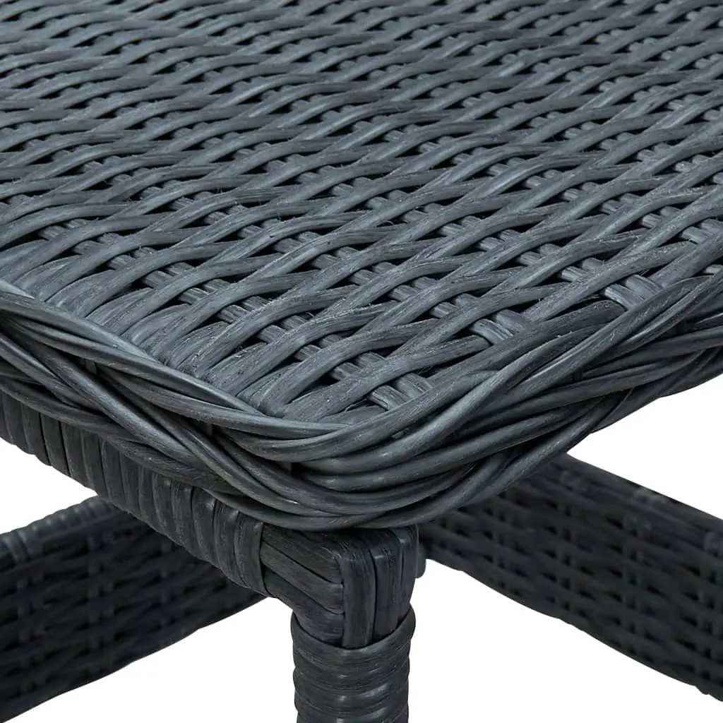 Garden Table Dark Grey 45x45x46.5 cm Poly Rattan 313306