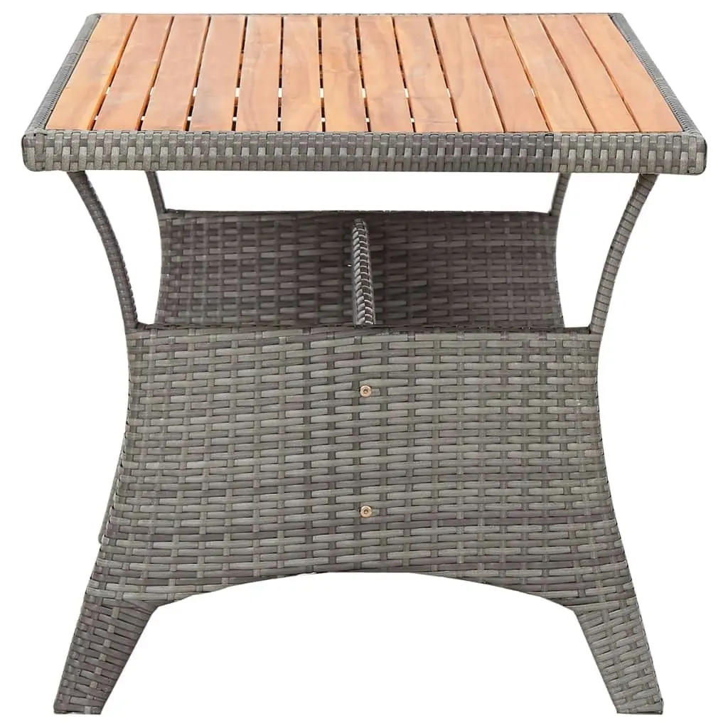 Garden Table Grey 120x70x66 cm Solid Acacia Wood 316586