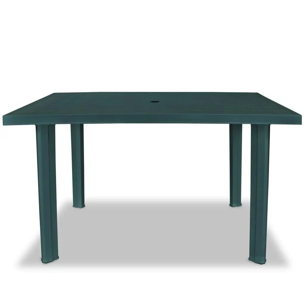 Garden Table Green 126x76x72 cm Plastic 43598