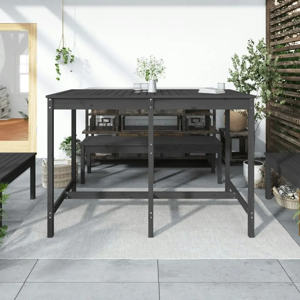 Garden Table Grey 159.5x82.5x110 cm Solid Wood Pine 824097