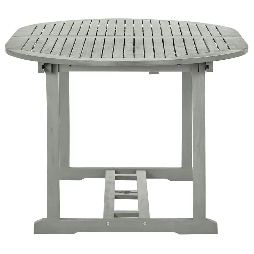 Garden Table Grey 200x100x75 cm Solid Acacia Wood 47277