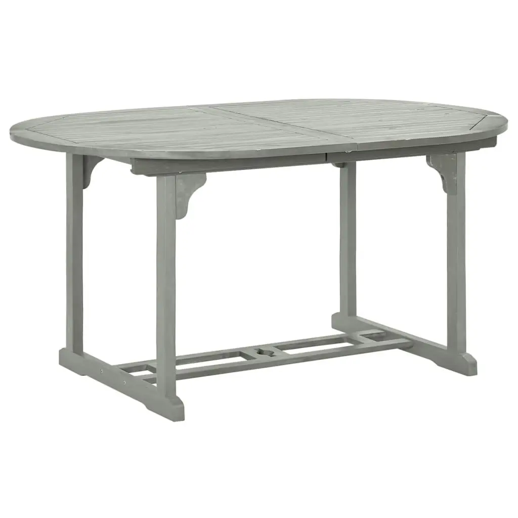 Garden Table Grey 200x100x75 cm Solid Acacia Wood 47277