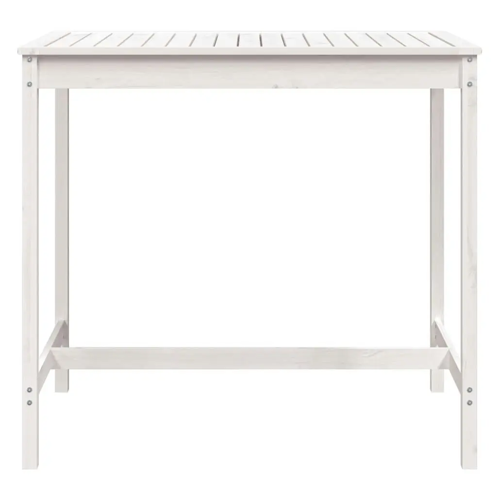 Garden Table White 121x82.5x110 cm Solid Wood Pine 824089