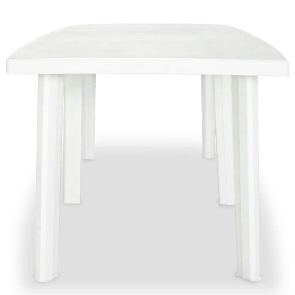 Garden Table White 210x96x72 cm Plastic 43595