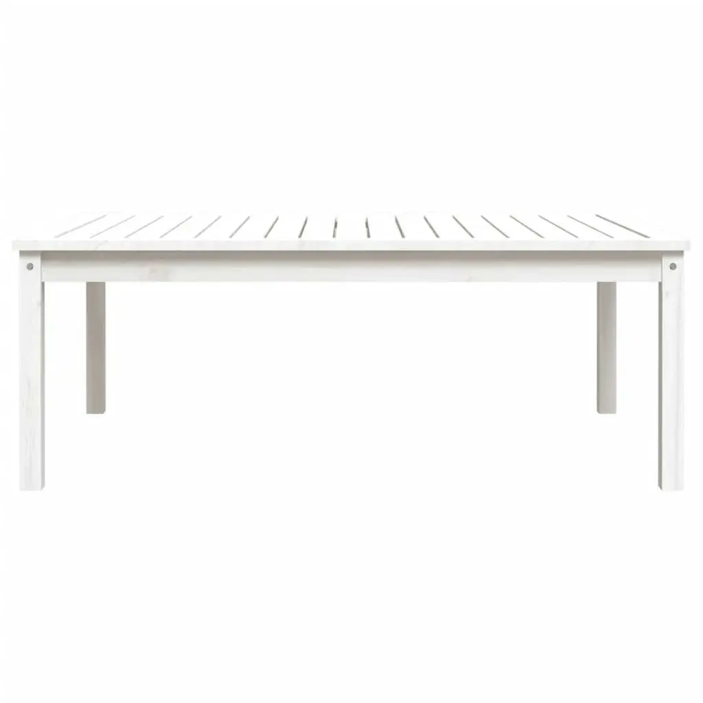 Garden Table White 121x82.5x45 cm Solid Wood Pine 824128