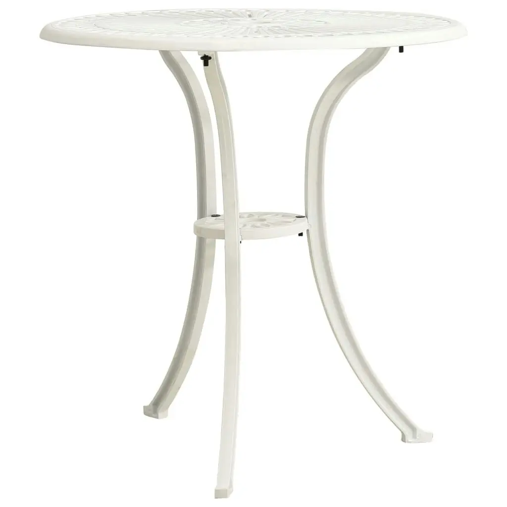 Garden Table White 62x62x65 cm Cast Aluminium 315581