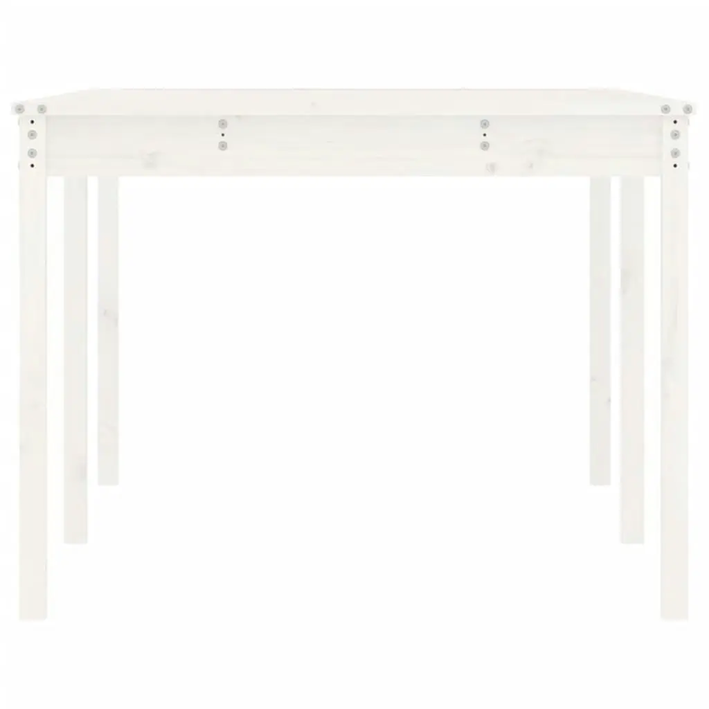 Garden Table White 203.5x100x76 cm Solid Wood Pine 823984