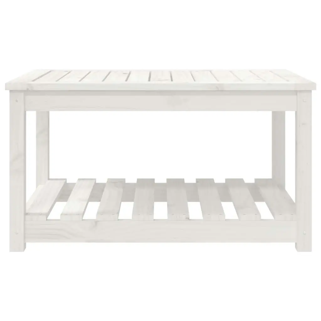 Garden Table White 82.5x50.5x45 cm Solid Wood Pine 824135