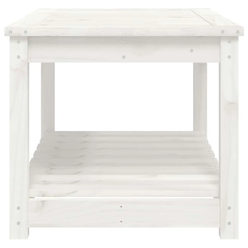 Garden Table White 82.5x50.5x45 cm Solid Wood Pine 824135