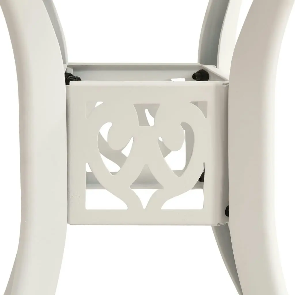 Garden Table White 78x78x72 cm Cast Aluminium 315584