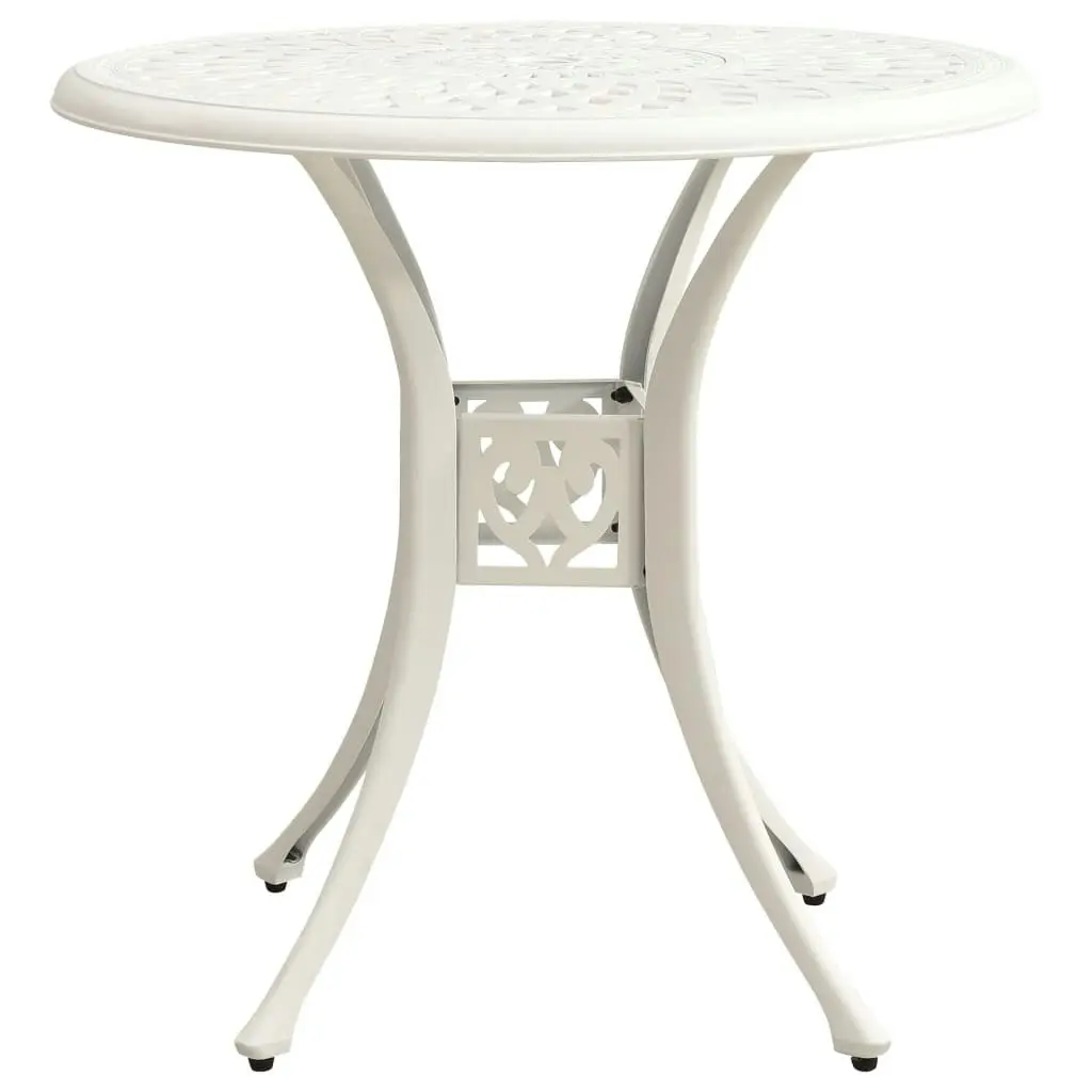 Garden Table White 78x78x72 cm Cast Aluminium 315584