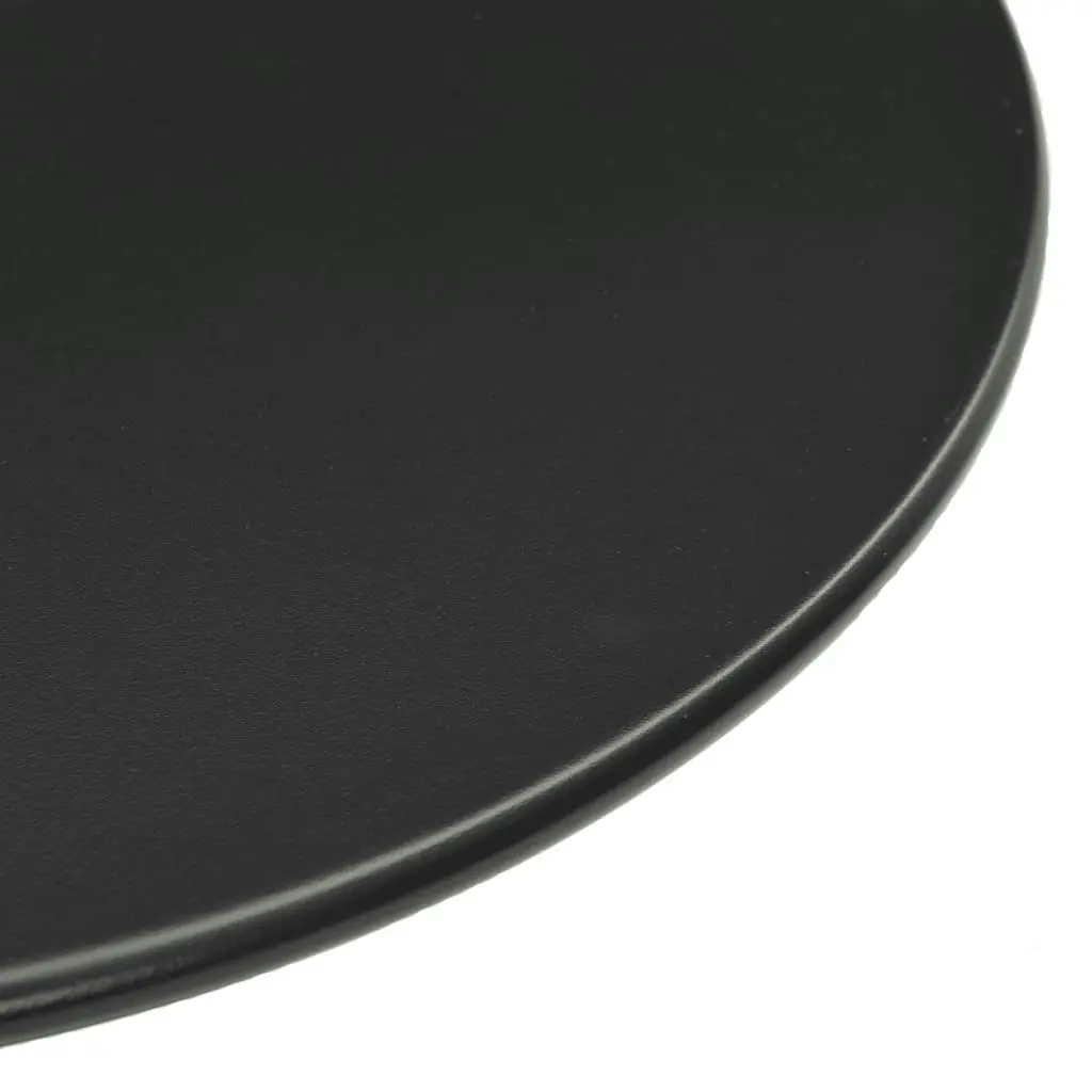 Garden Table Round Black Ã˜60x105 cm Steel 4009309