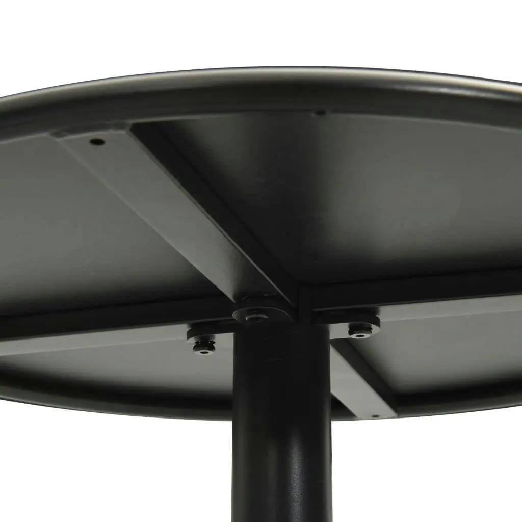 Garden Table Round Black Ã˜60x105 cm Steel 4009309