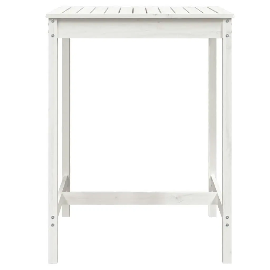 Garden Table White 82.5x82.5x110 cm Solid Wood Pine 824082