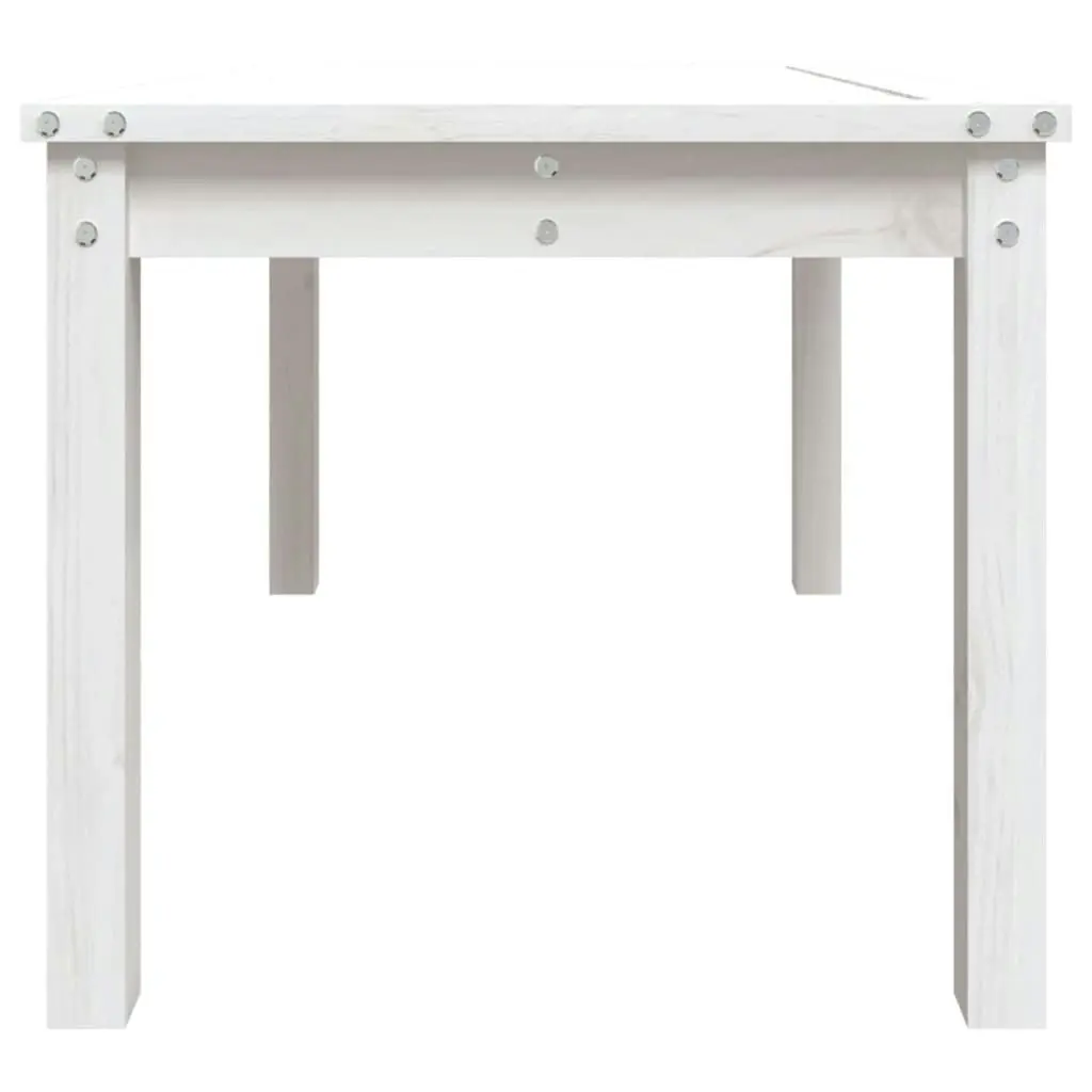 Garden Table White 82.5x50.5x45 cm Solid Wood Pine 824114