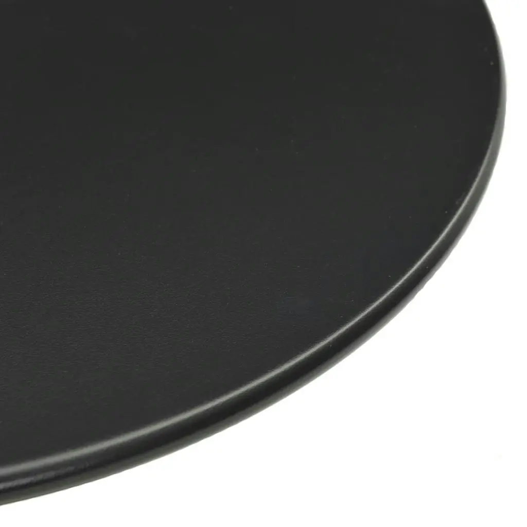 Garden Table Round Black Ã˜50x72 cm Steel 4009308