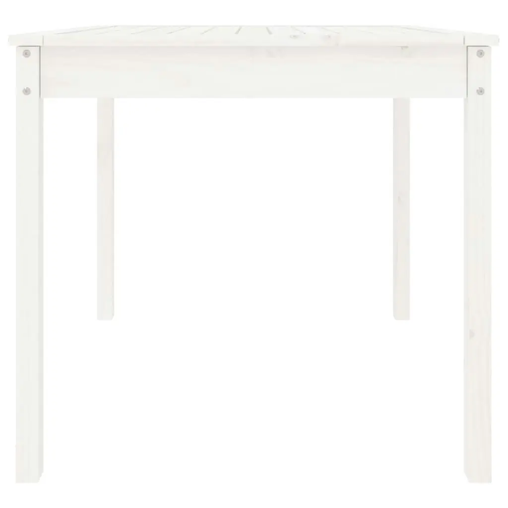 Garden Table White 82.5x82.5x76 cm Solid Wood Pine 823963