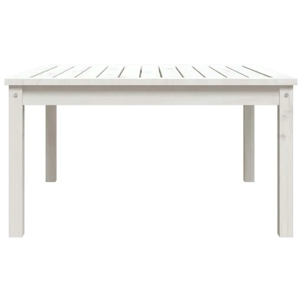 Garden Table White 82.5x82.5x45 cm Solid Wood Pine 824121