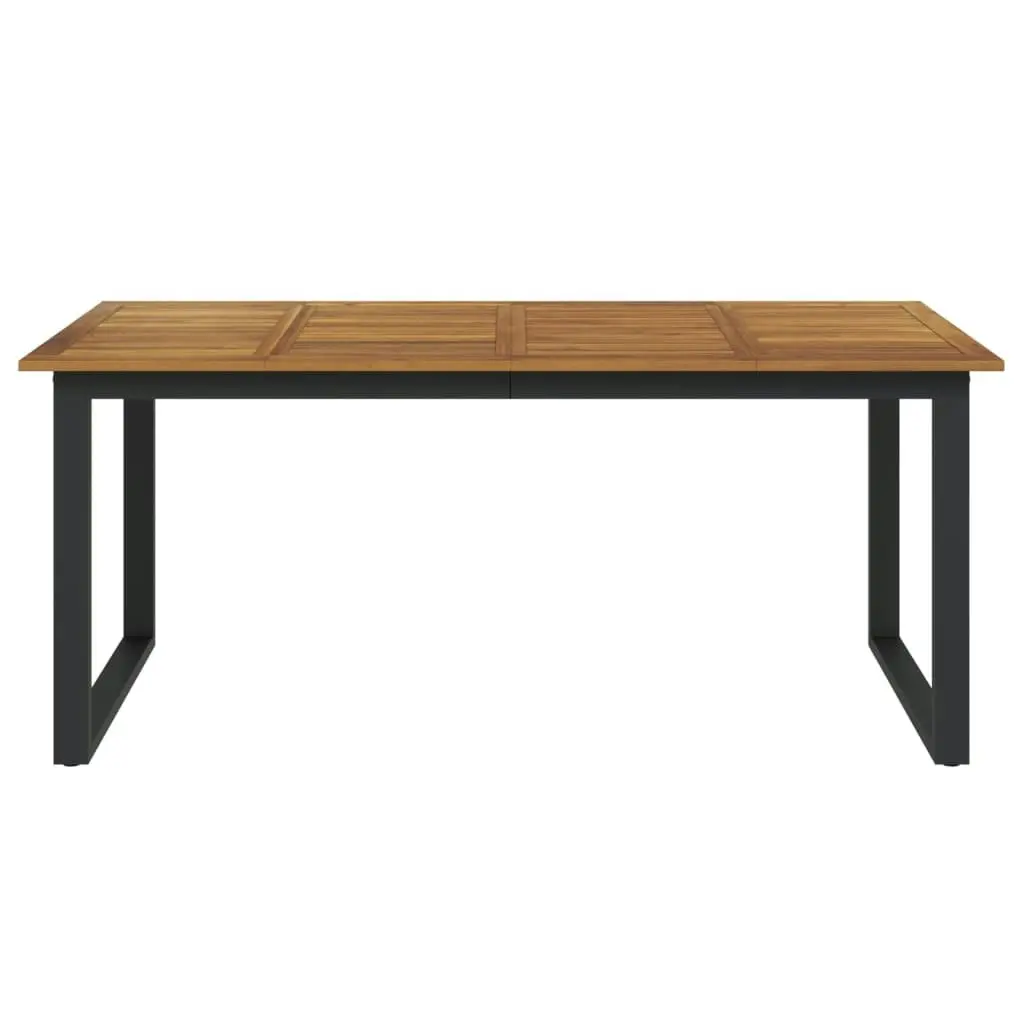 Garden Table with U-shaped Legs 180x90x75 cm Solid Wood Acacia 319513