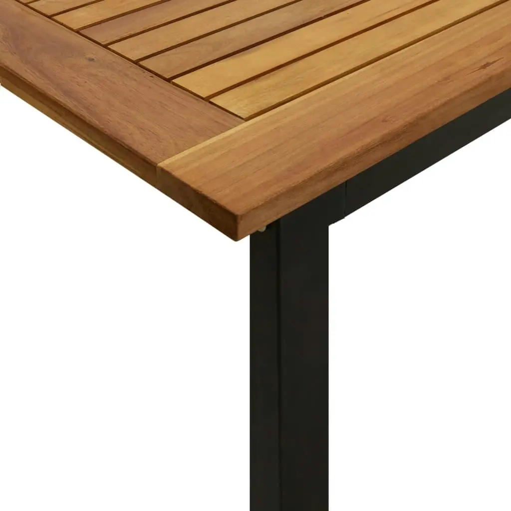 Garden Table with U-shaped Legs 180x90x75 cm Solid Wood Acacia 319513