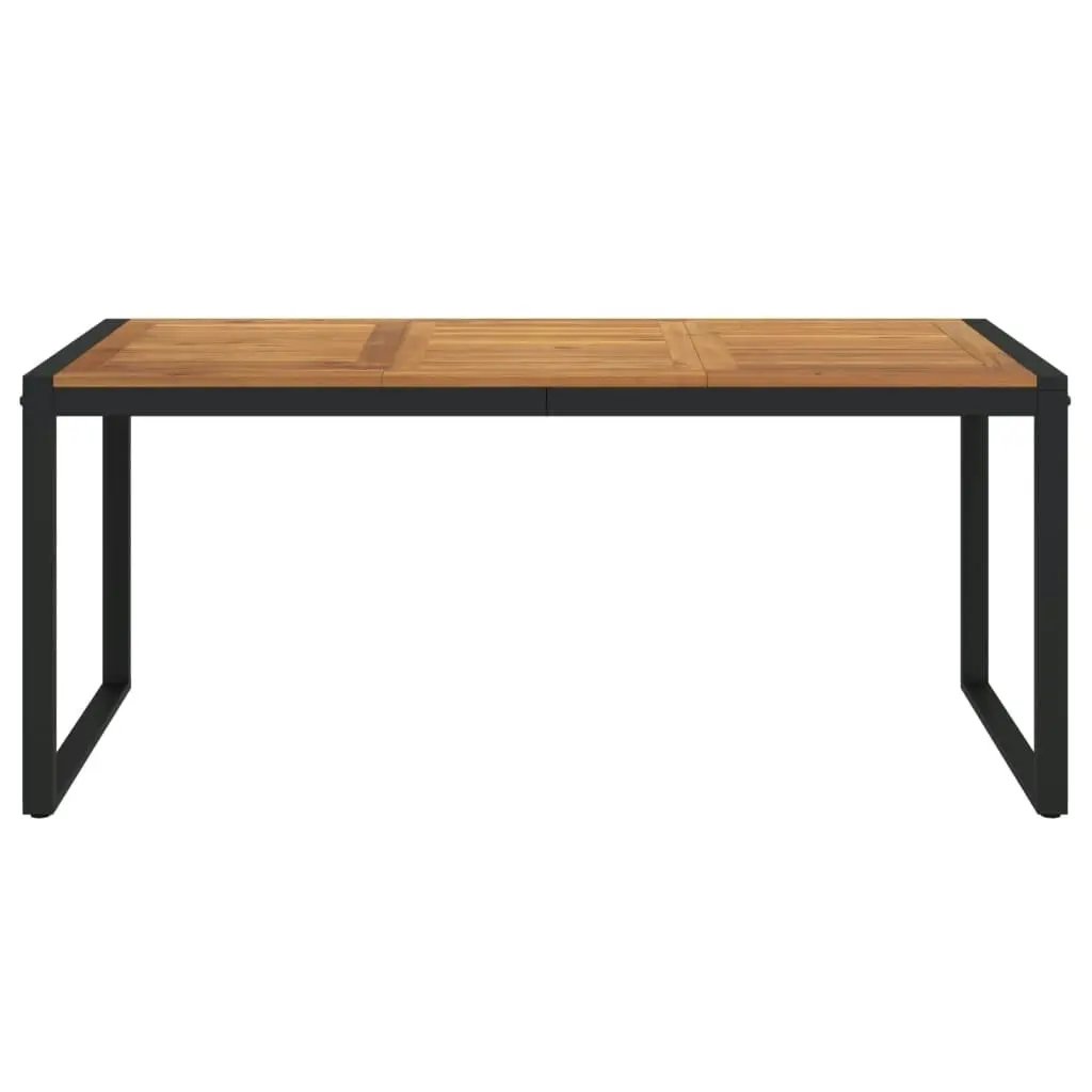 Garden Table with U-shaped Legs 180x90x75 cm Solid Wood Acacia 319517