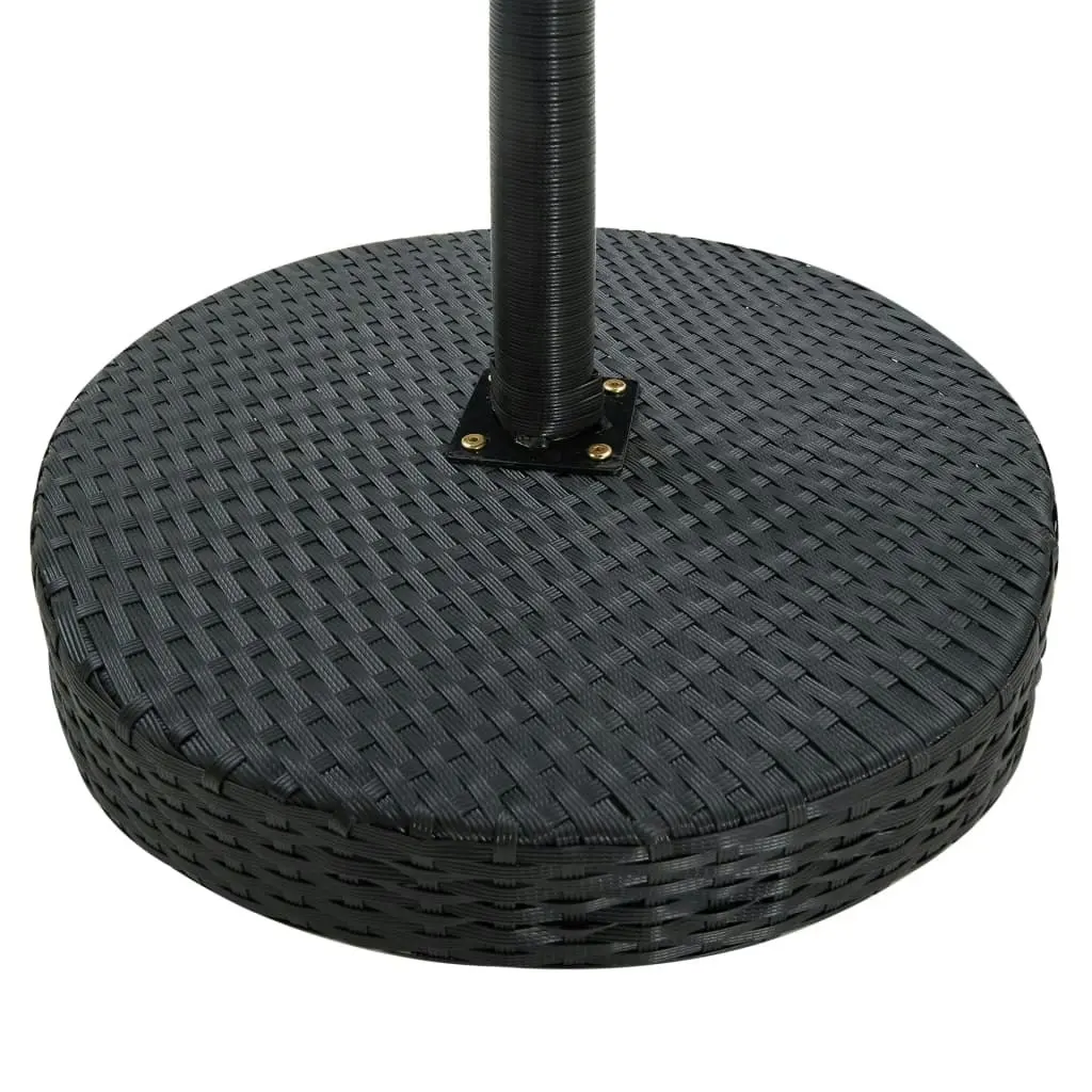 Garden Table Black 60.5x106 cm Poly Rattan 45856