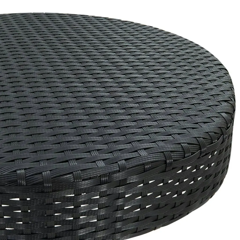 Garden Table Black 60.5x106 cm Poly Rattan 45856