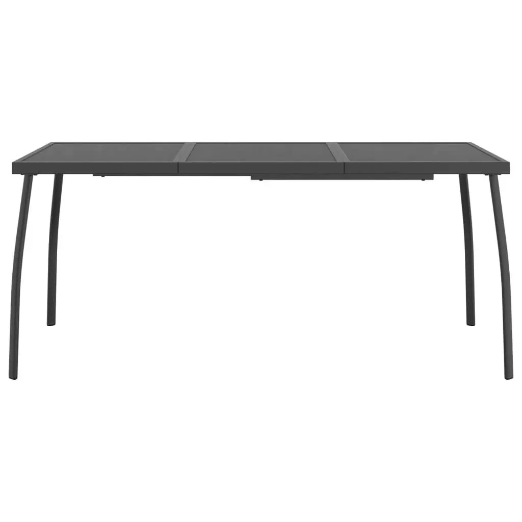 Garden Table Anthracite 165x80x72 cm Steel Mesh 362734