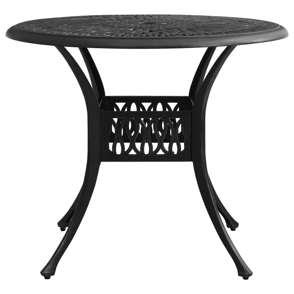 Garden Table Black 90x90x74 cm Cast Aluminium 315586