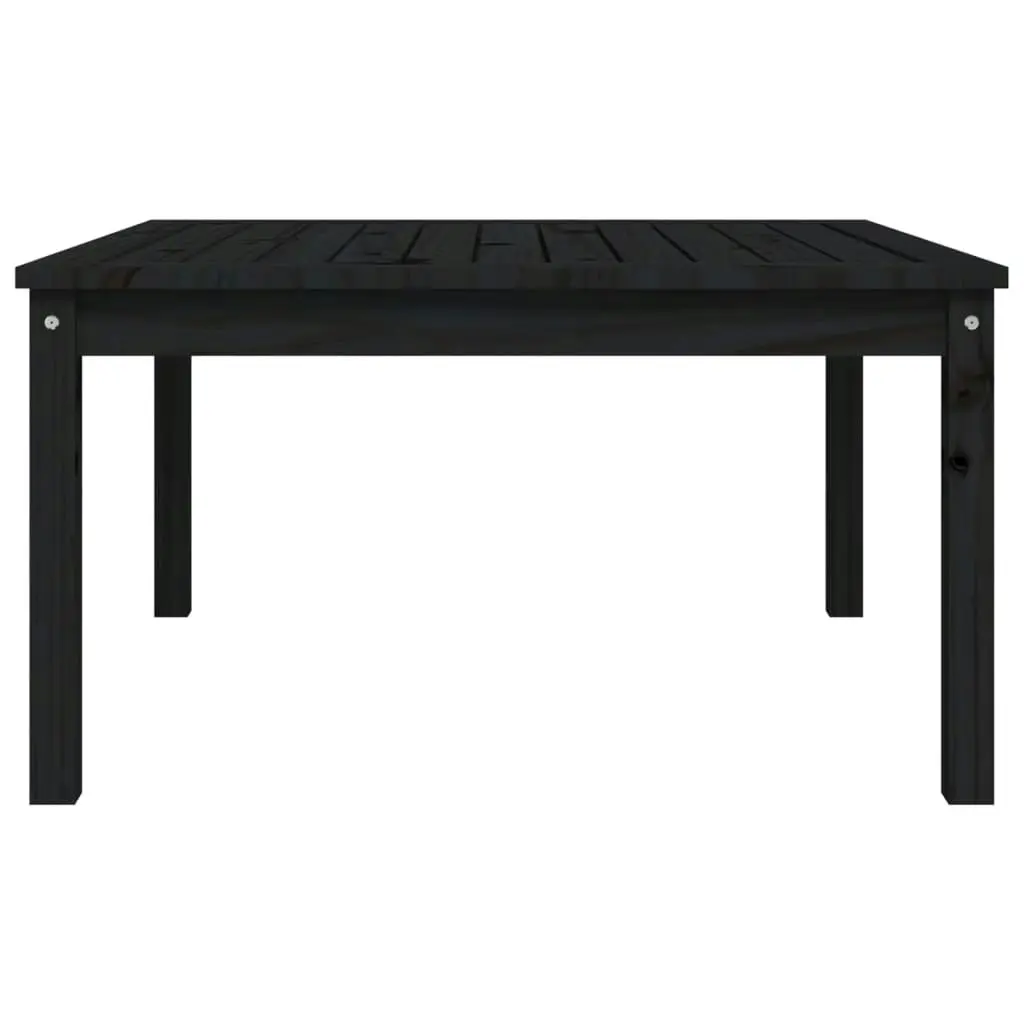 Garden Table Black 82.5x82.5x45 cm Solid Wood Pine 824124