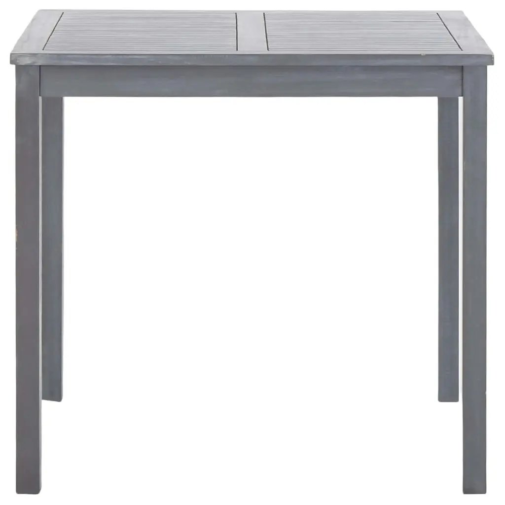 Garden Table Grey 80x80x74 cm Solid Acacia Wood 46324