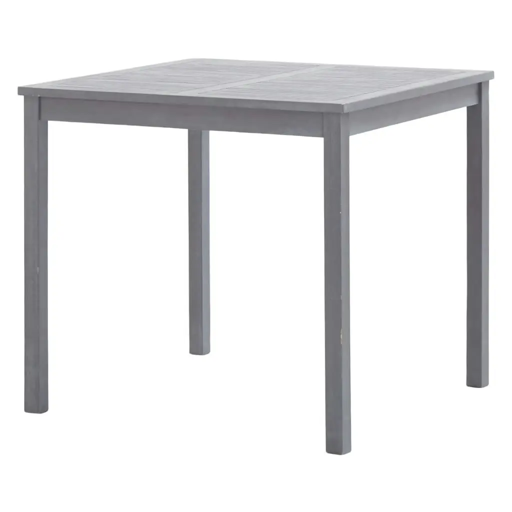 Garden Table Grey 80x80x74 cm Solid Acacia Wood 46324