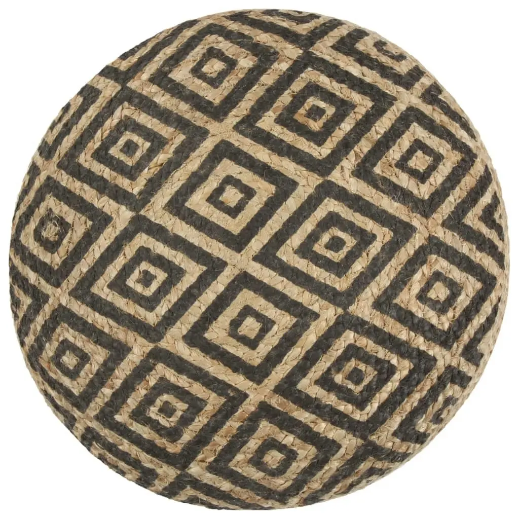 Handmade Pouffe Black 45x30 cm Jute 248086