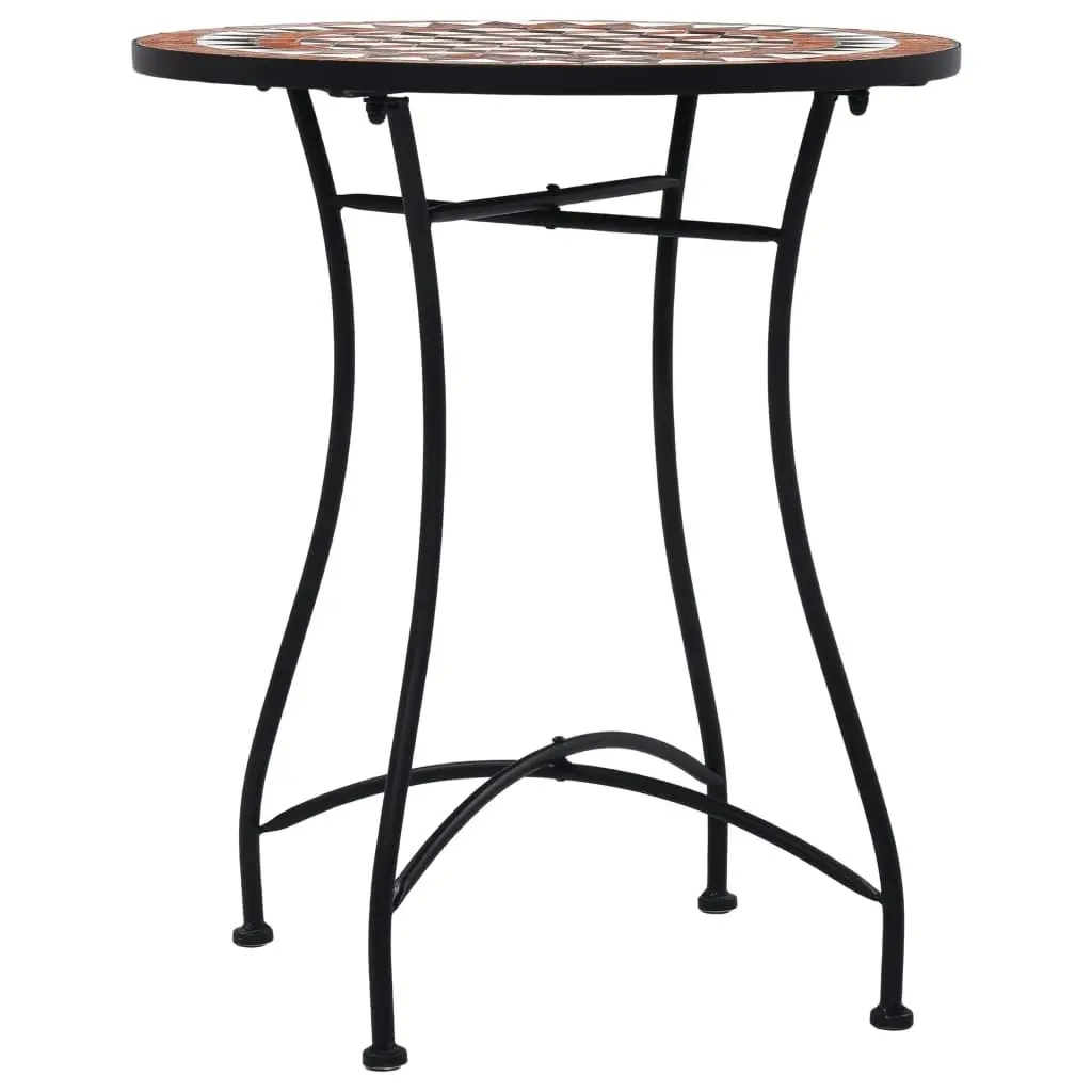 Mosaic Bistro Table Brown 60cm Ceramic 46713