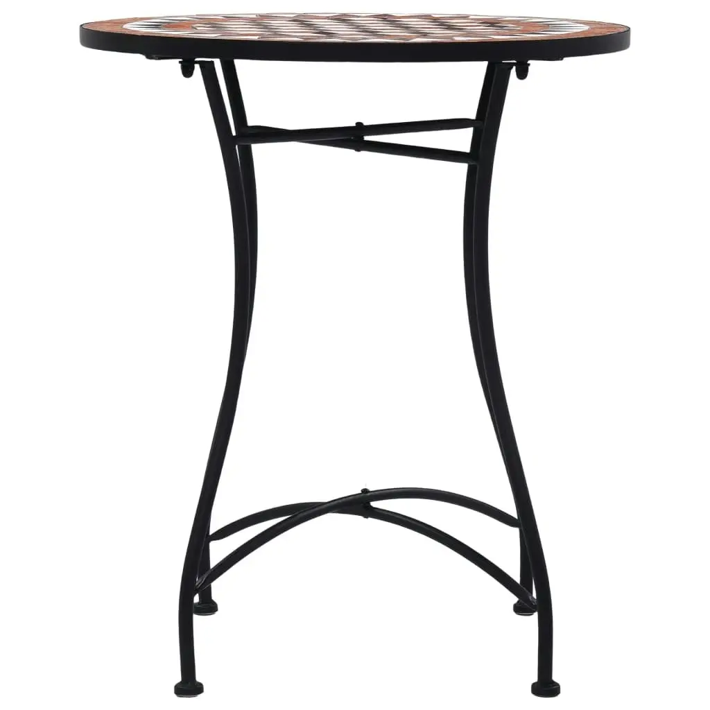 Mosaic Bistro Table Brown 60cm Ceramic 46713