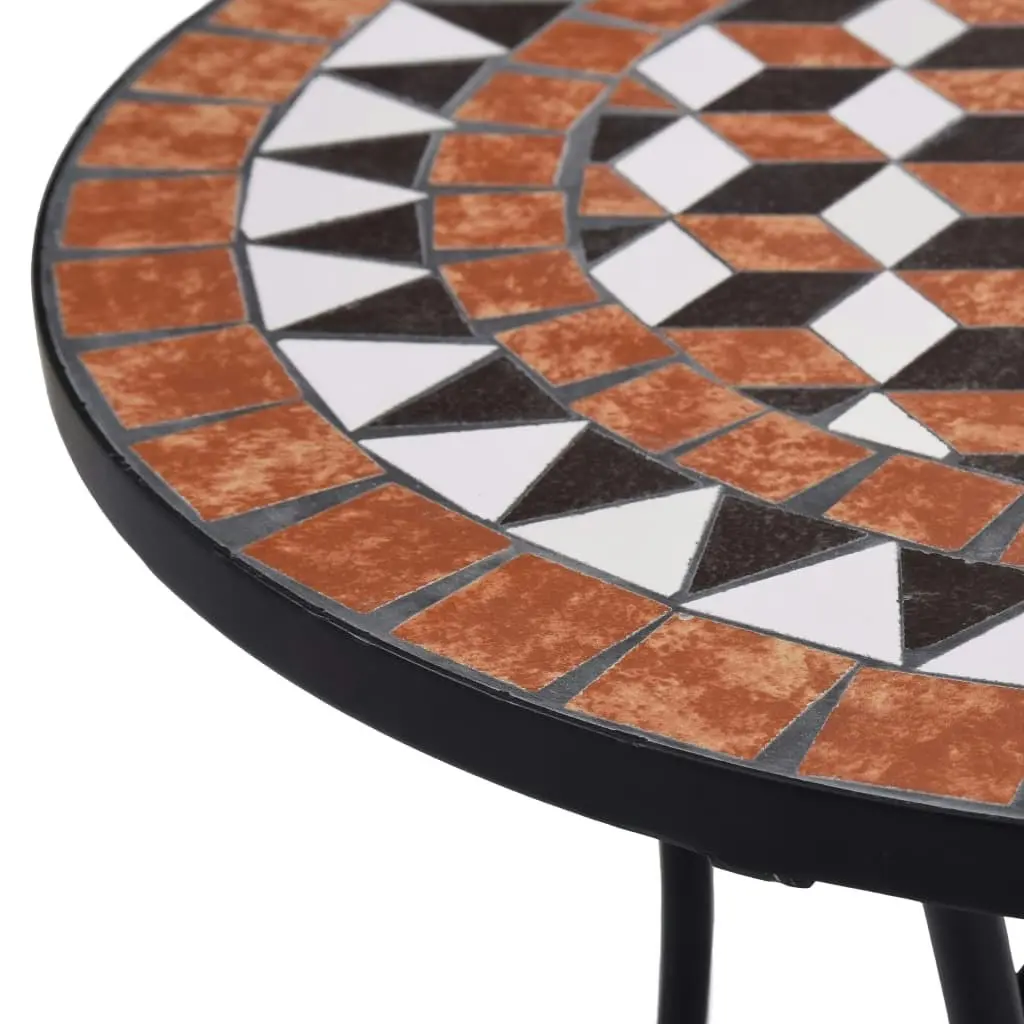 Mosaic Bistro Table Brown 60cm Ceramic 46713