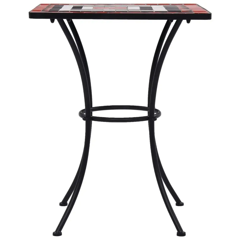 Mosaic Bistro Table Terracotta and White 60 cm Ceramic 46708