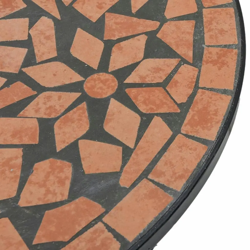 Mosaic Bistro Table Terracotta Ø50x70 cm Ceramic 4003398