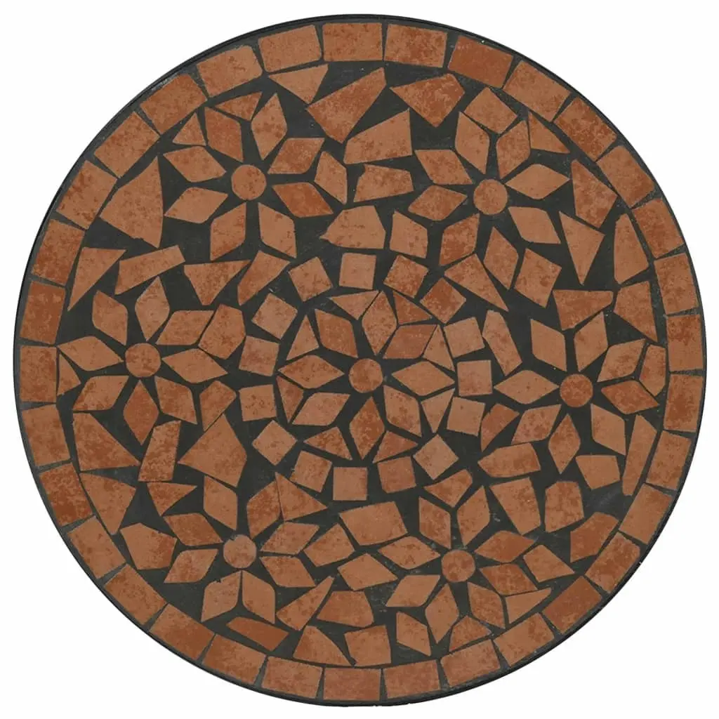 Mosaic Bistro Table Terracotta Ø50x70 cm Ceramic 4003398