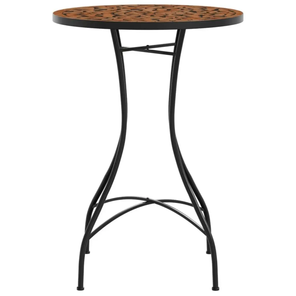 Mosaic Bistro Table Terracotta Ø50x70 cm Ceramic 4003398