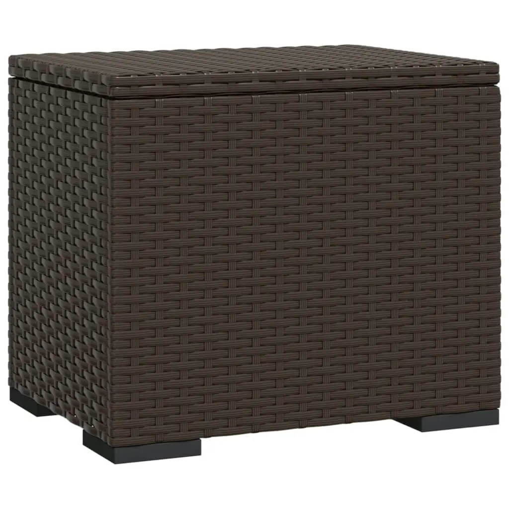 Ottomans with Cushions 2 pcs Brown 40x30x40 cm Poly Rattan 319395