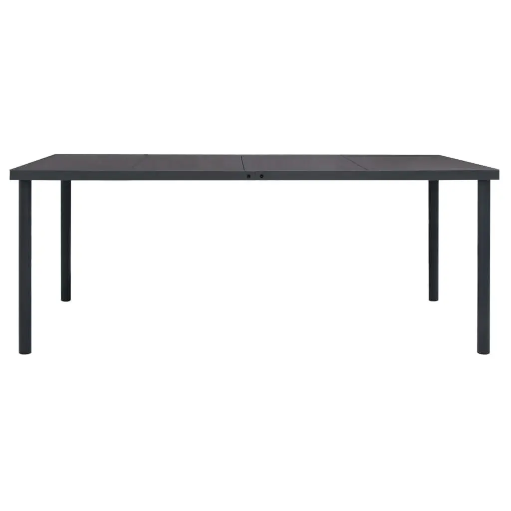 Outdoor Dining Table Anthracite 190x90x74 cm Steel 313088