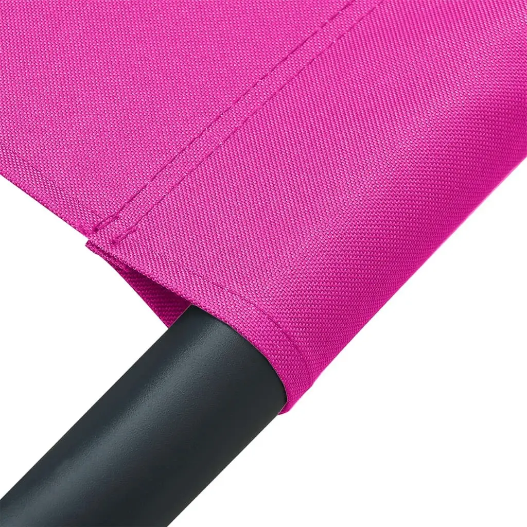 Outdoor Lounge Bed Fabric Pink 313532