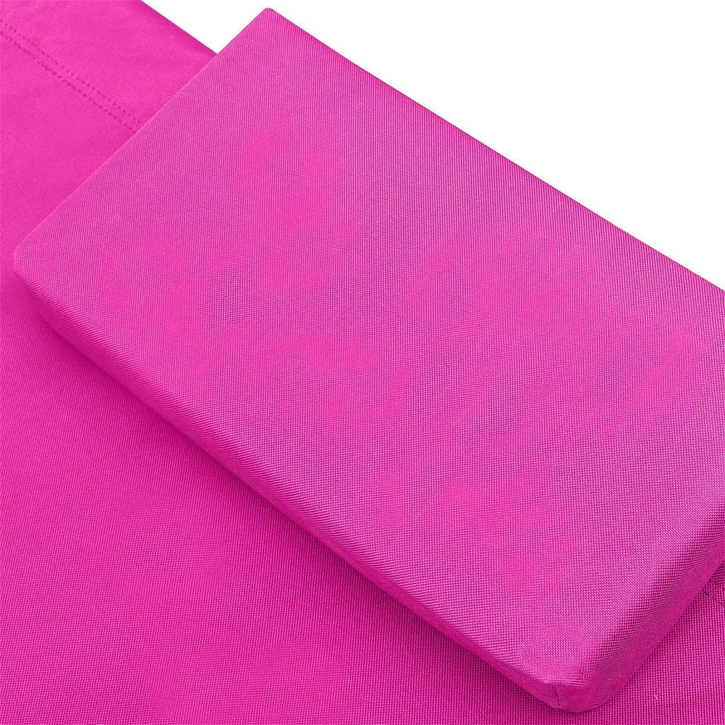 Outdoor Lounge Bed Fabric Pink 313532