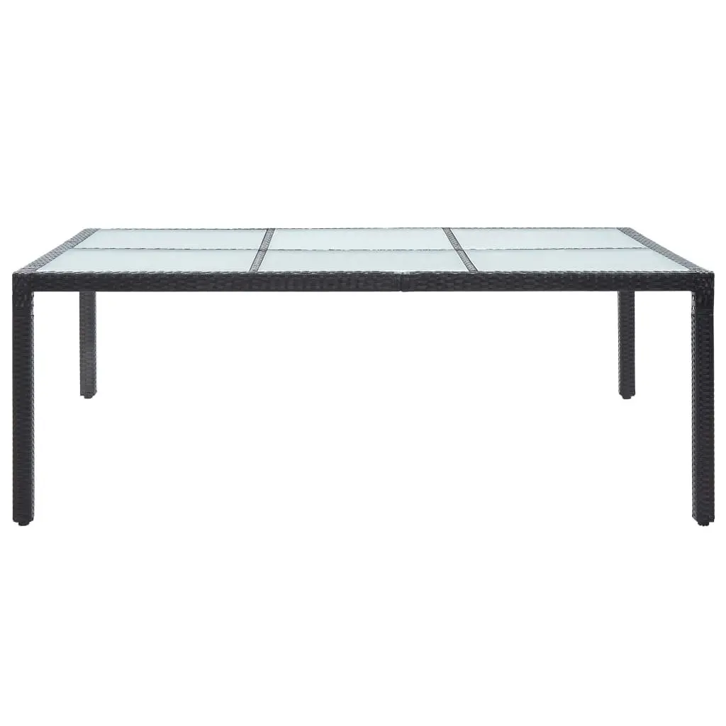 Outdoor Dining Table Black 200x150x74 cm Poly Rattan 46129