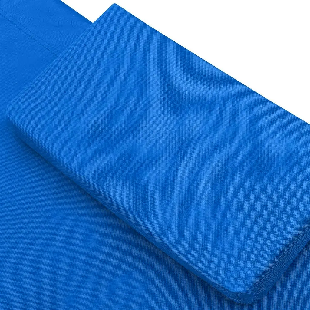 Outdoor Lounge Bed Fabric Blue 313531