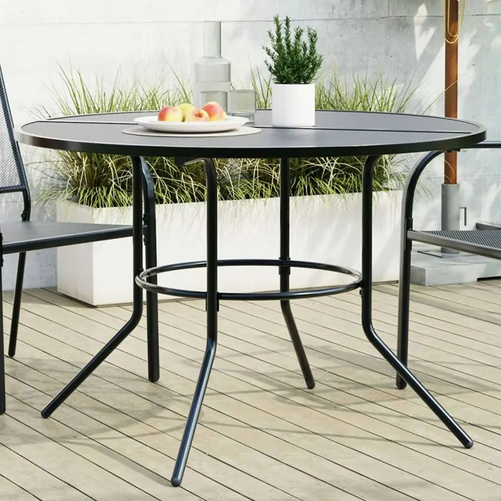 Patio Table Round Anthracite Ø110x72.5 cm Powder-coated Steel 4009264