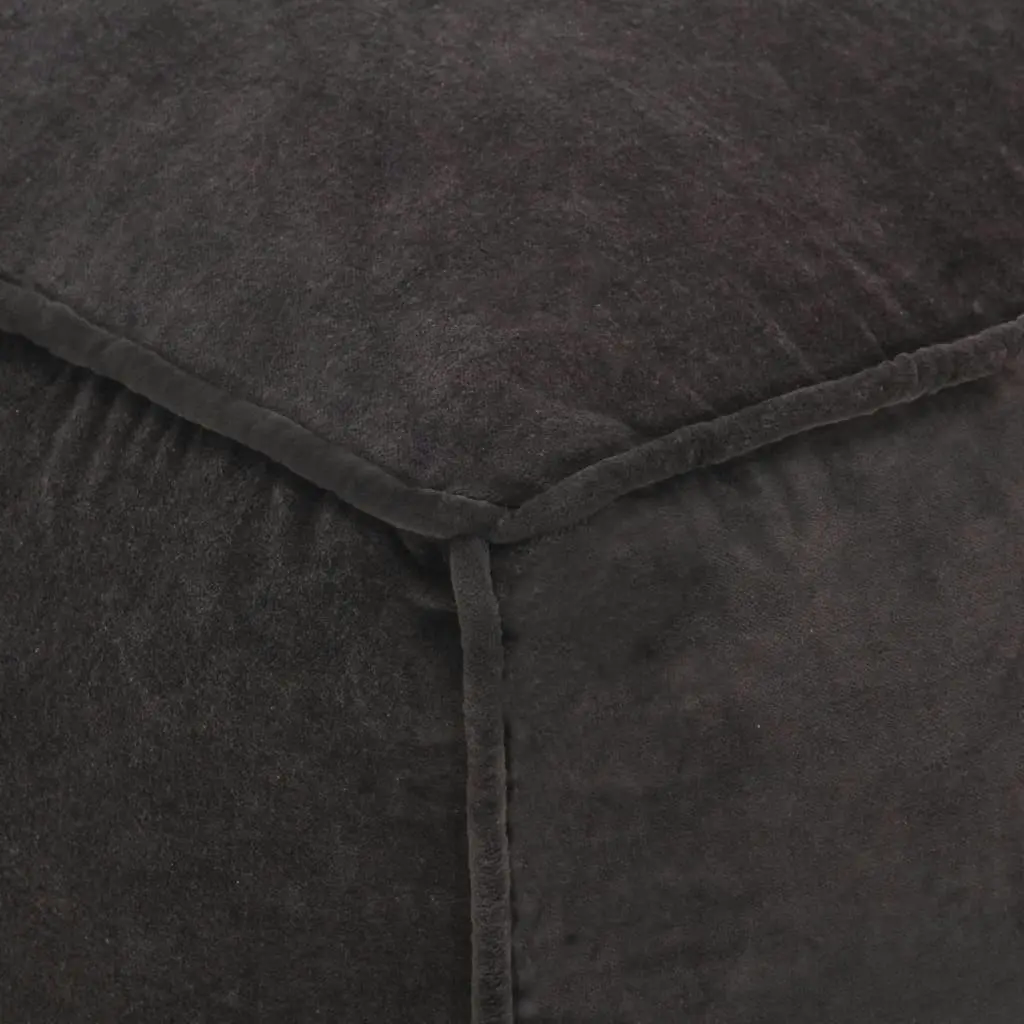 Pouffe Cotton Velvet 40x40x40 cm Anthracite 284027